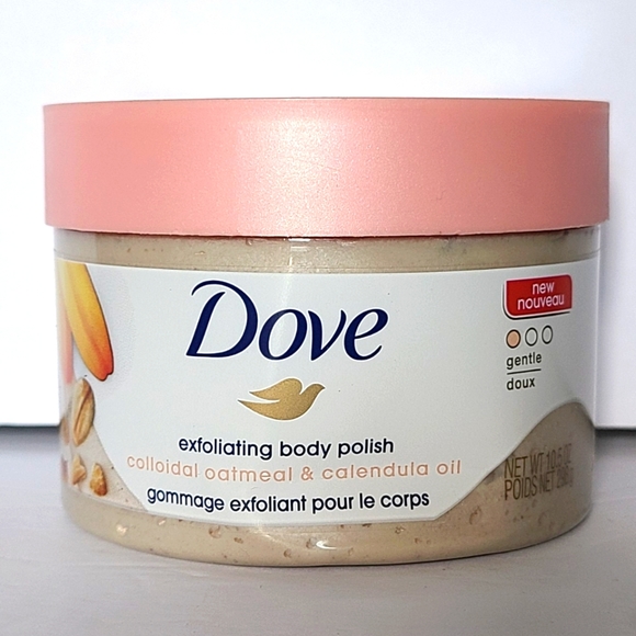 Dove Exfoliating Polish Body Scrub Oatmeal & Calendula Oil 10.5oz - Picture 3 of 6